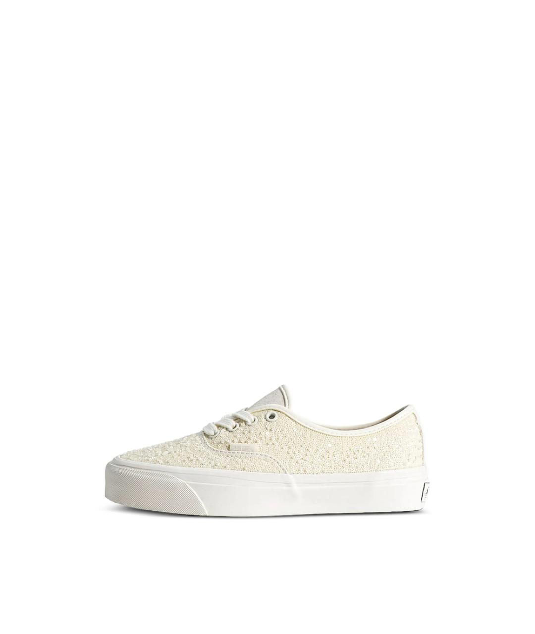 VANS Белые текстильные низкие кроссовки / кеды, фото 3