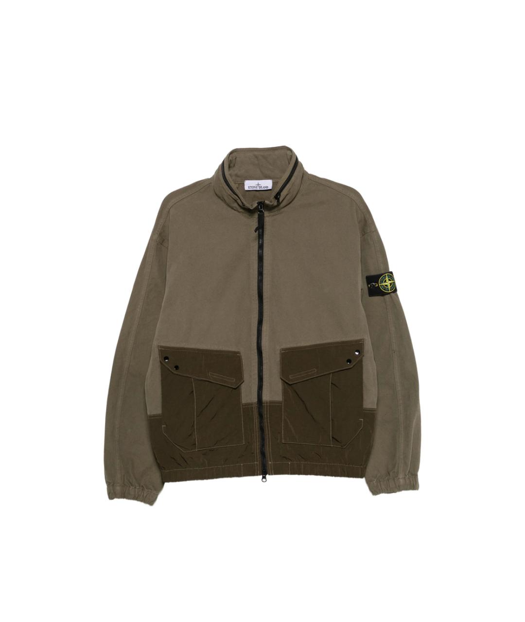 STONE ISLAND Зеленая хлопковая куртка, фото 1