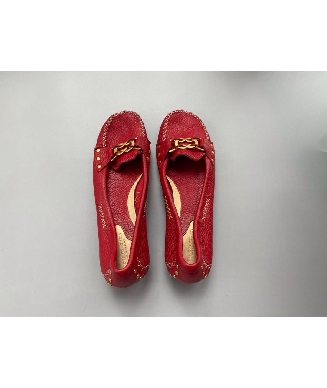 BOTTEGA VENETA Красные кожаные туфли, фото 3