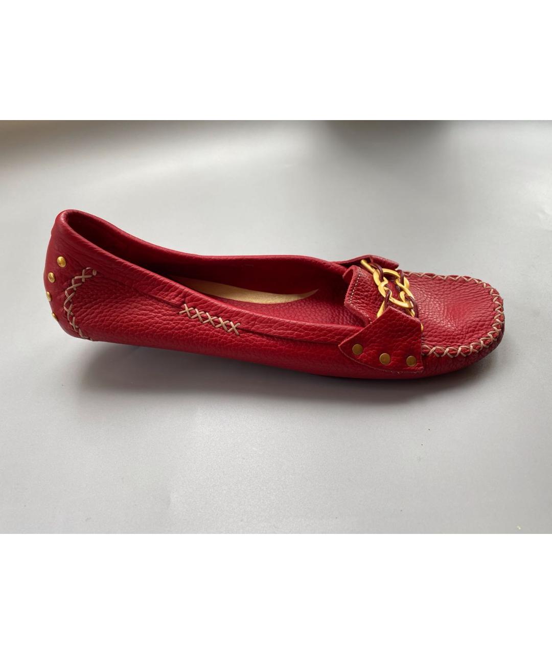 BOTTEGA VENETA Красные кожаные туфли, фото 9
