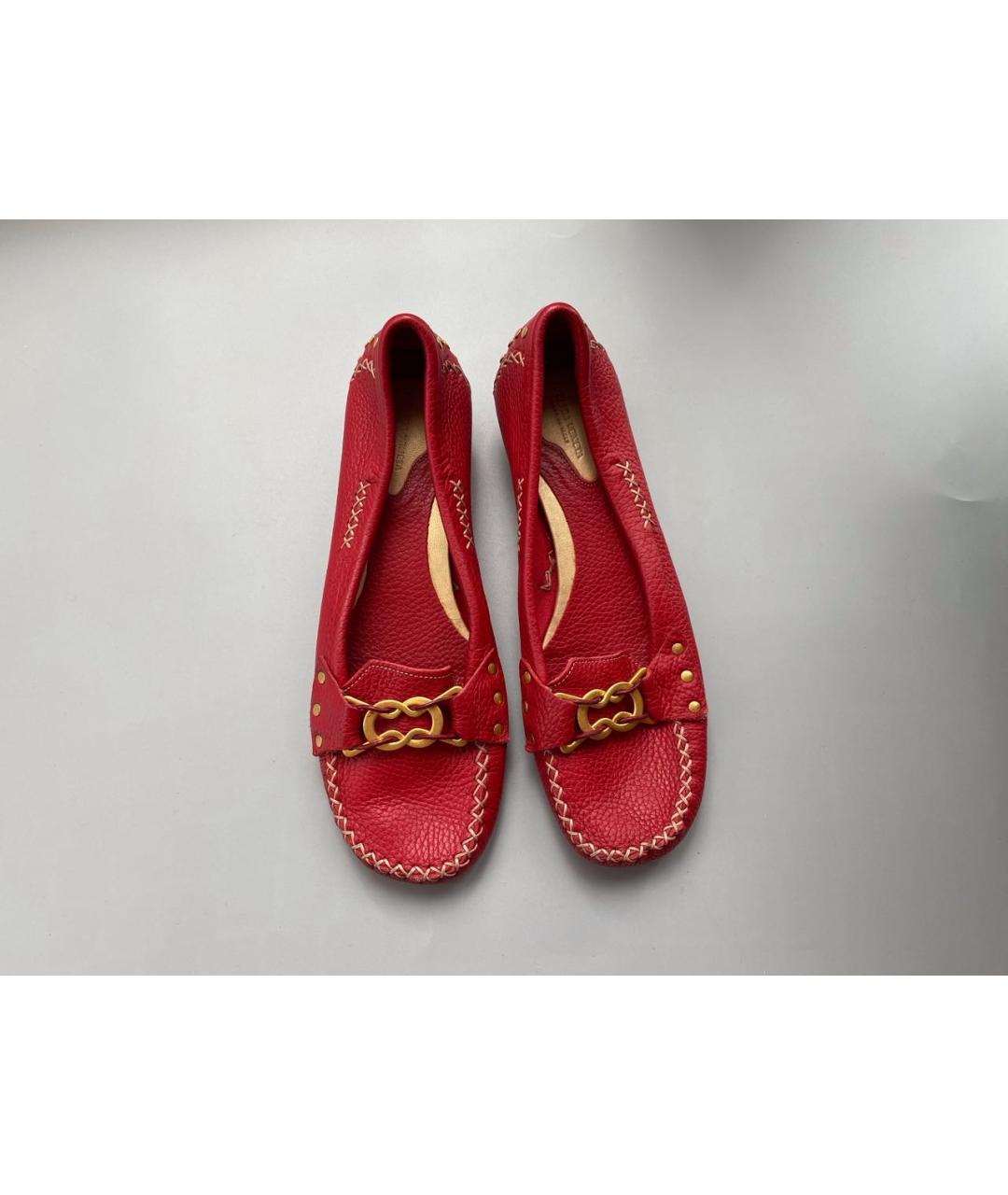 BOTTEGA VENETA Красные кожаные туфли, фото 2