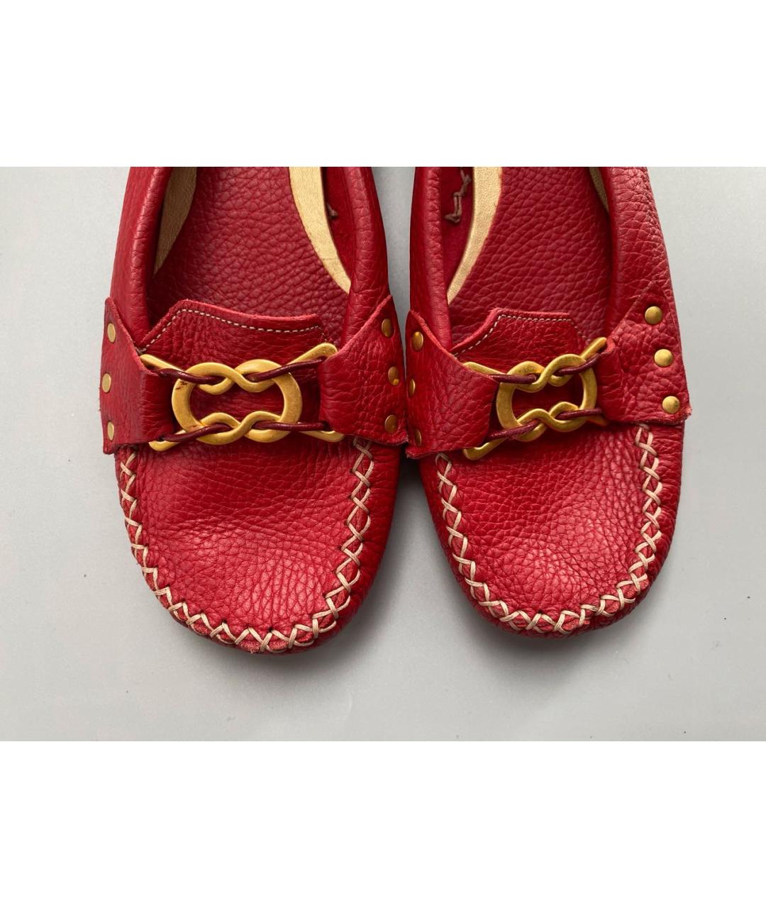 BOTTEGA VENETA Красные кожаные туфли, фото 5