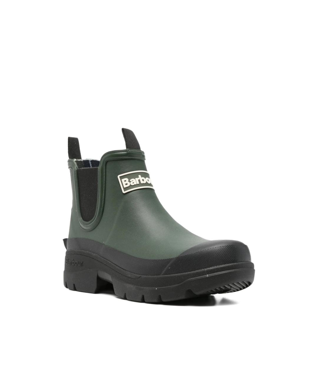 BARBOUR Зеленые резиновые ботинки, фото 4