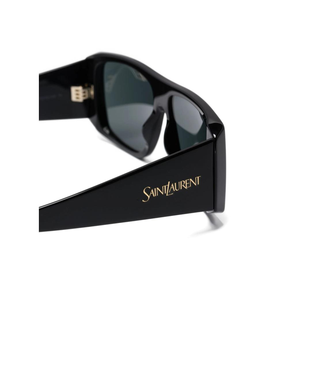 SAINT LAURENT Черные пластиковые солнцезащитные очки, фото 2