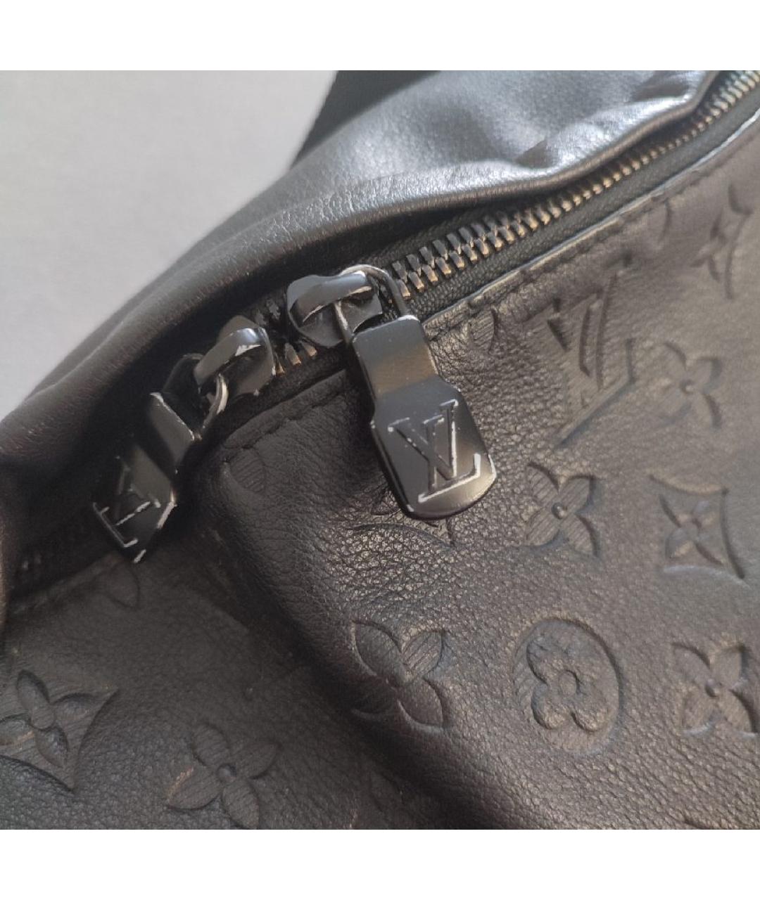LOUIS VUITTON Черная кожаная поясная сумка, фото 3