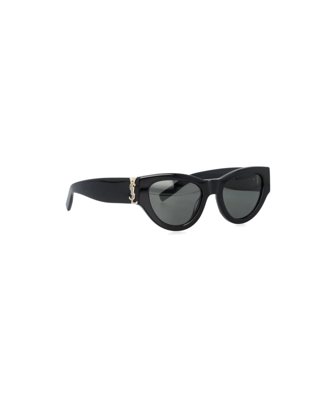 SAINT LAURENT Черные пластиковые солнцезащитные очки, фото 3