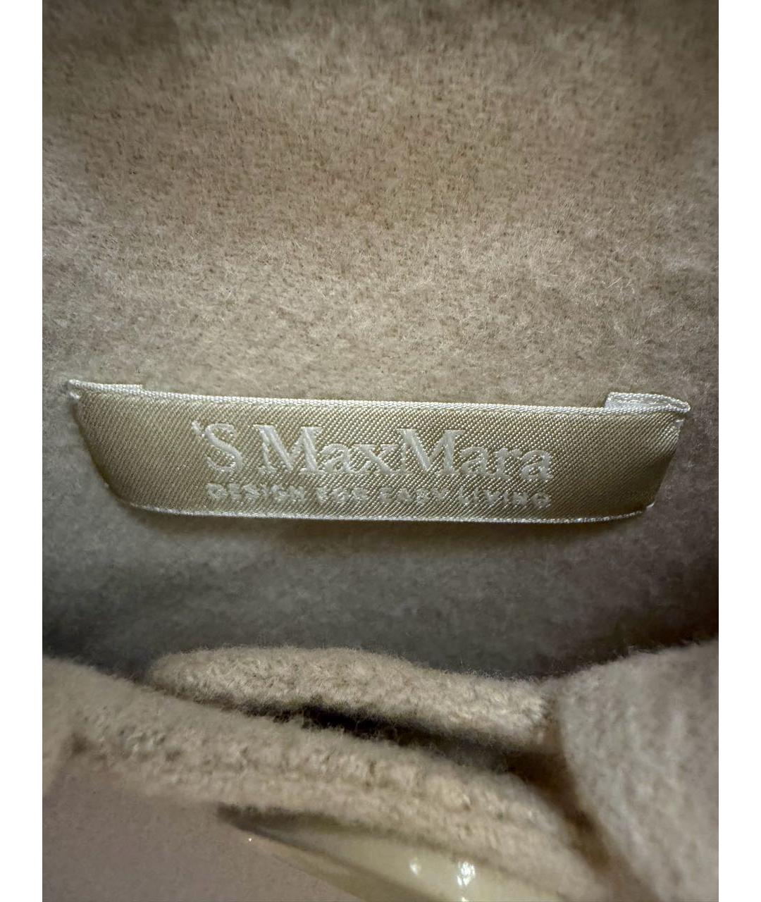 'S MAX MARA Бежевое шерстяное пальто, фото 3
