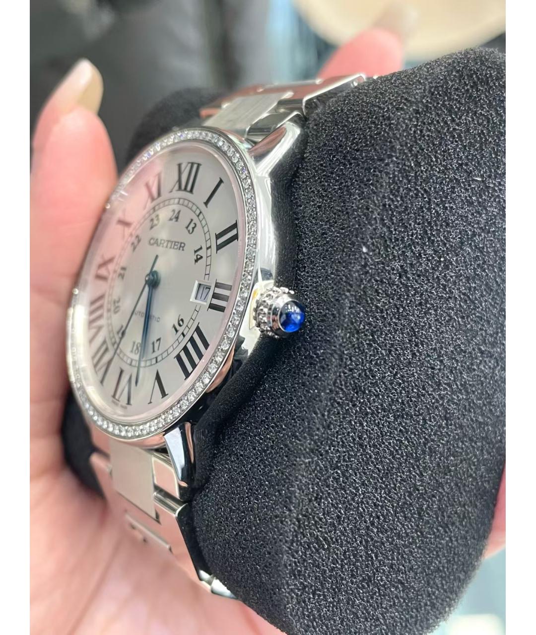 CARTIER Черные часы, фото 4