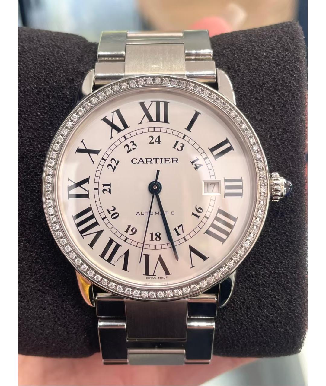 CARTIER Черные часы, фото 2