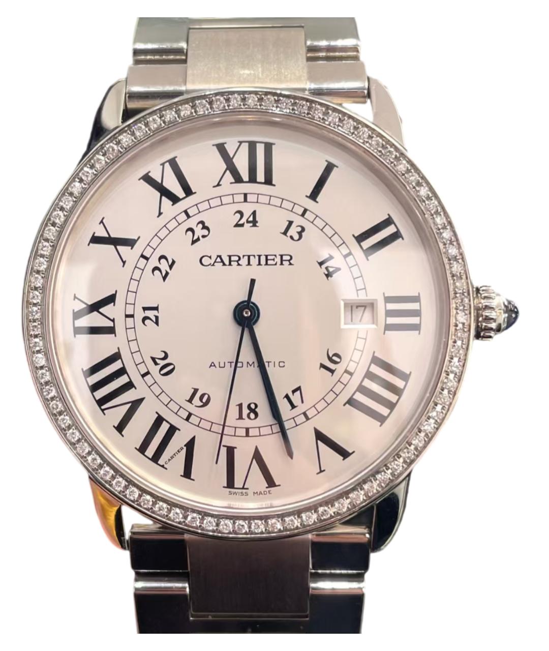 CARTIER Черные часы, фото 6