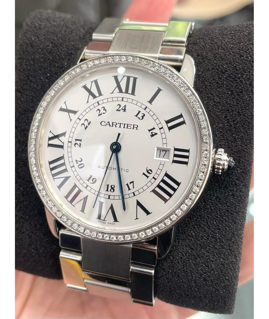 CARTIER Черные часы, фото 3