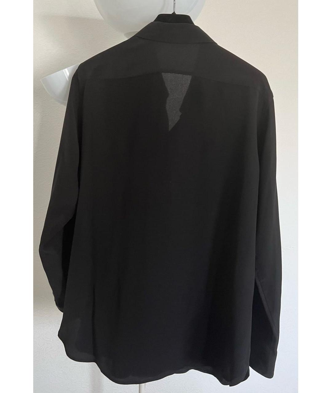 SAINT LAURENT Черная шелковая рубашка, фото 2
