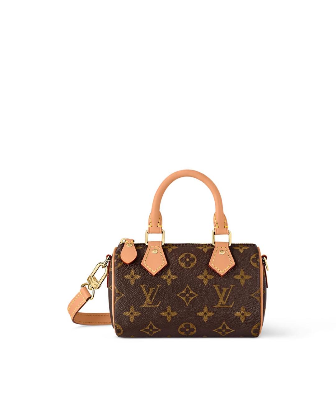 LOUIS VUITTON Коричневая сумка с короткими ручками из канвы, фото 4