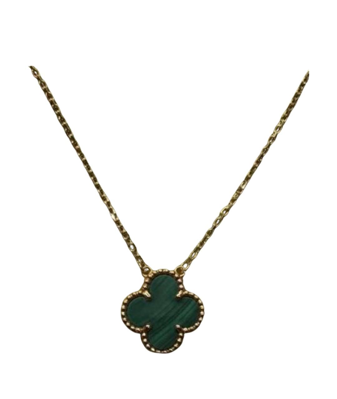 VAN CLEEF & ARPELS Зеленое колье из желтого золота, фото 1