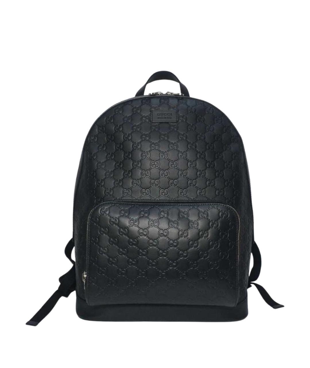 GUCCI Черный кожаный рюкзак, фото 1