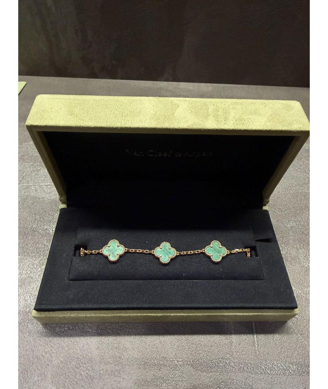 VAN CLEEF & ARPELS Зеленый браслет из желтого золота, фото 3
