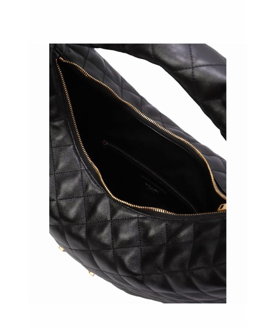 SAINT LAURENT Черная кожаная сумка тоут, фото 3