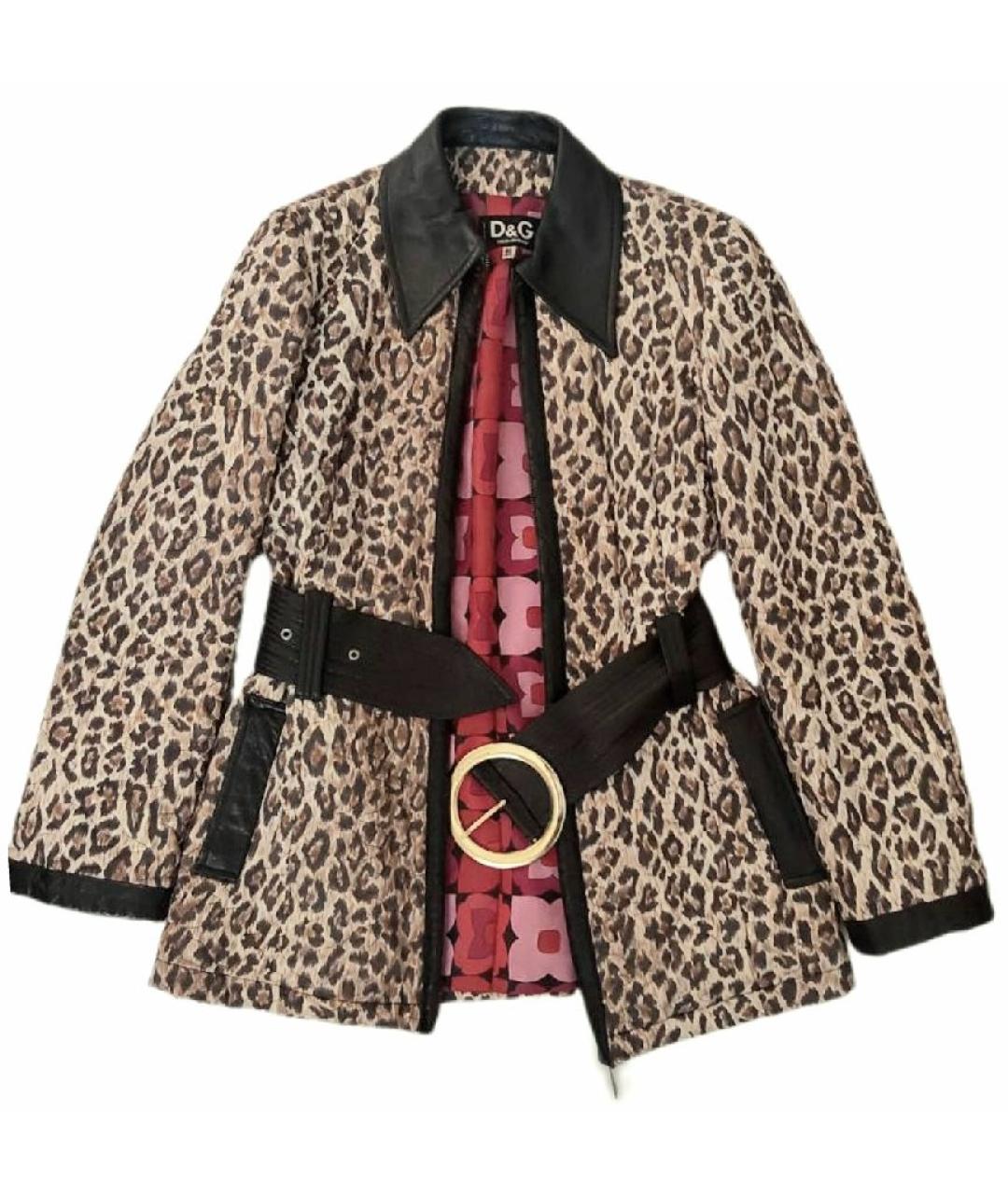 DOLCE&GABBANA Коричневая полиэстеровая куртка, фото 7
