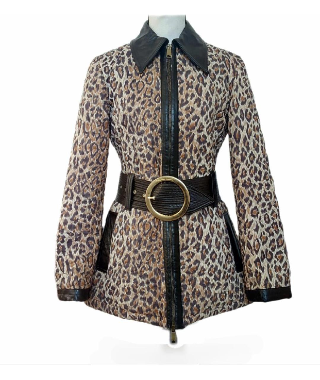 DOLCE&GABBANA Коричневая полиэстеровая куртка, фото 1