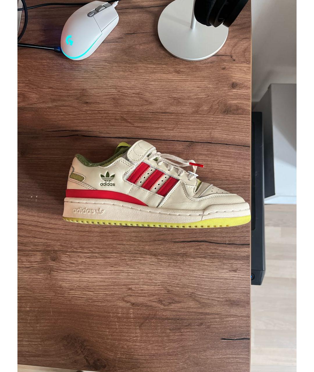 ADIDAS Белые замшевые кроссовки, фото 9