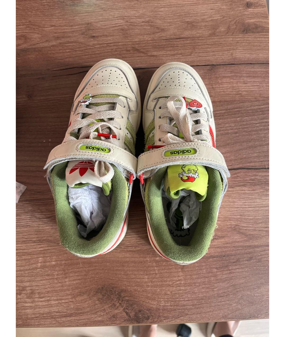 ADIDAS Белые замшевые кроссовки, фото 3