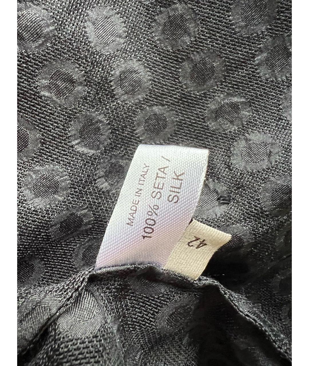 BOTTEGA VENETA Черная шелковая блузы, фото 4