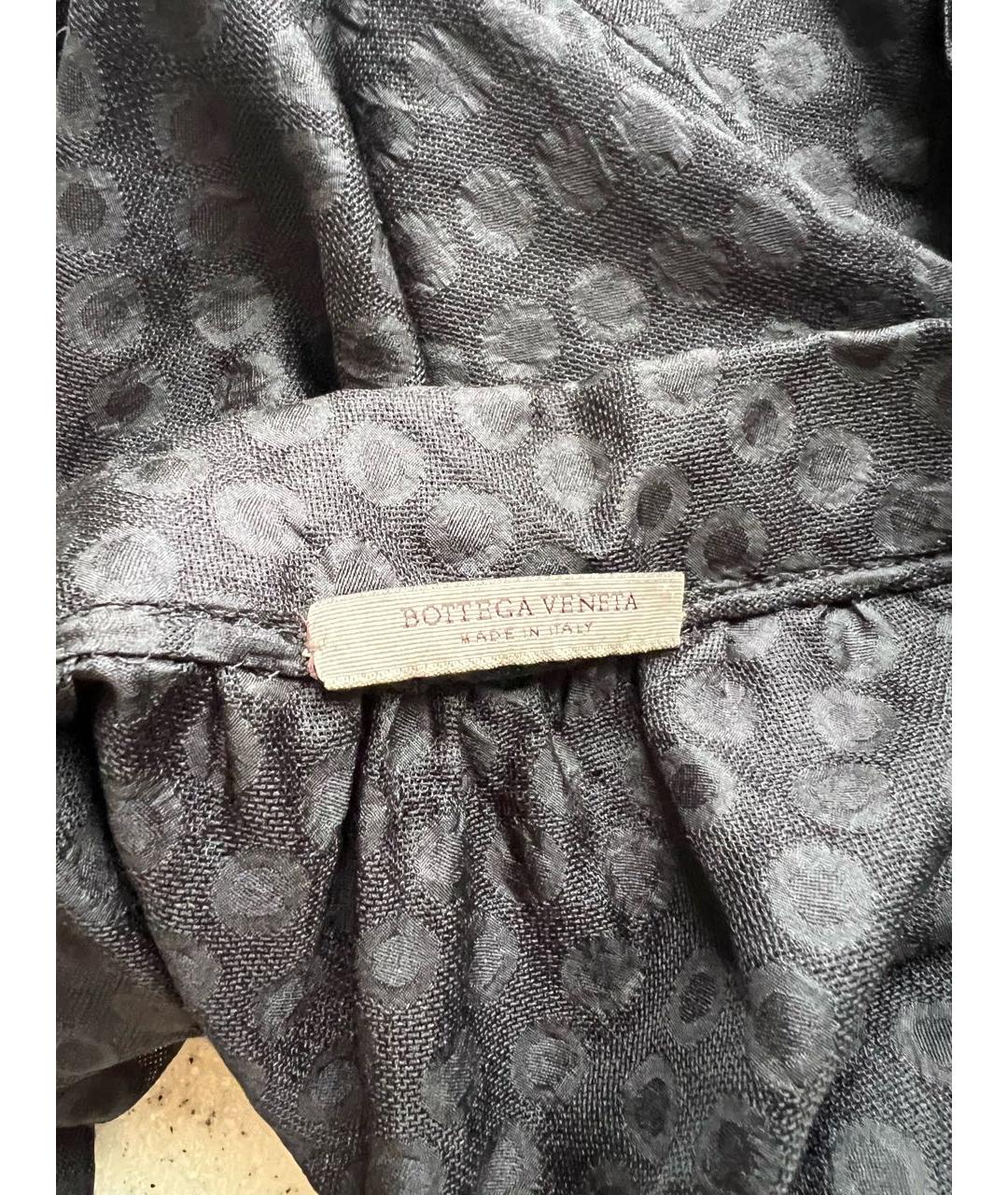 BOTTEGA VENETA Черная шелковая блузы, фото 3