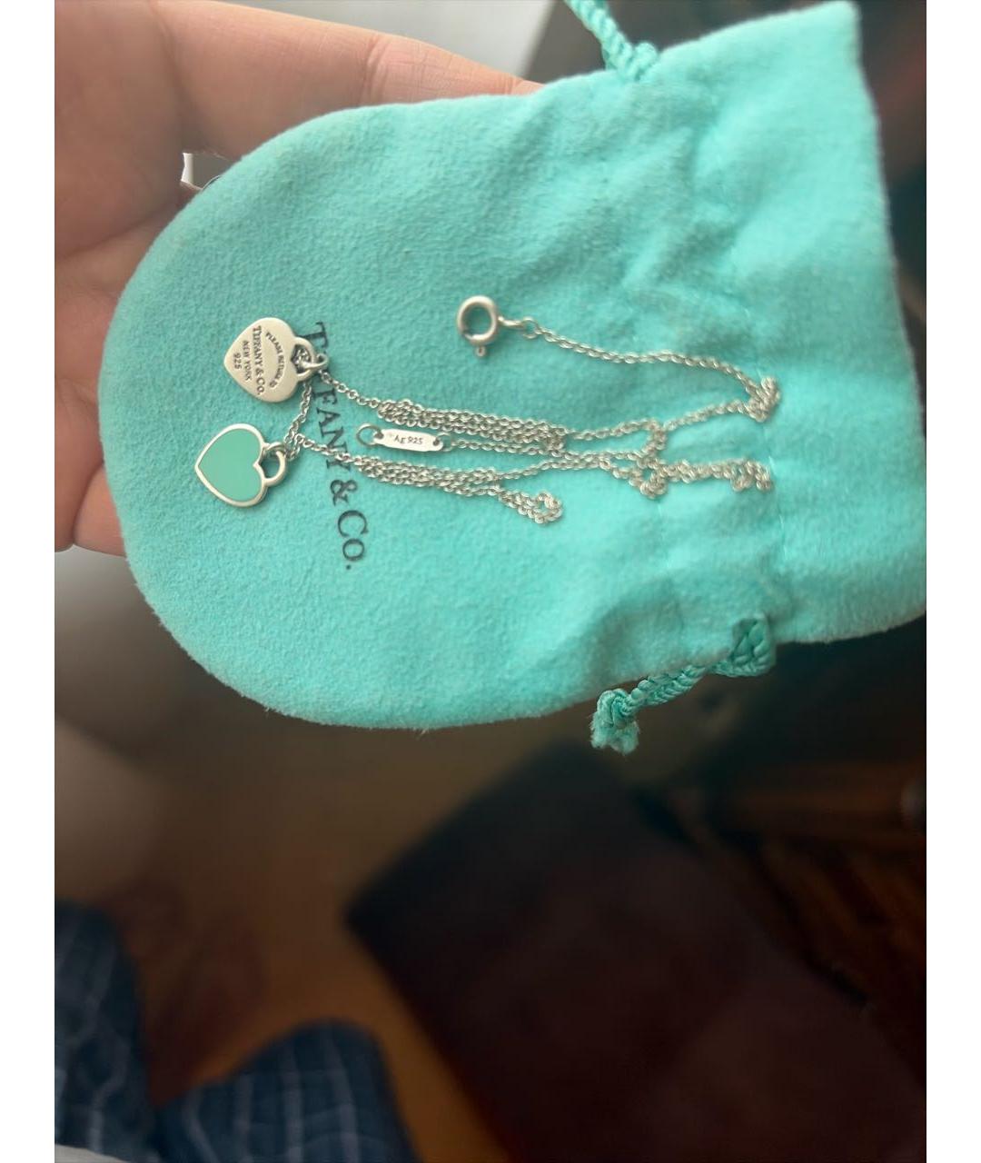 TIFFANY&CO Бирюзовая серебряная подвеска, фото 2