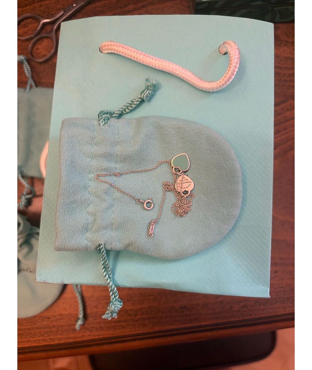 TIFFANY&CO Бирюзовая серебряная подвеска, фото 4