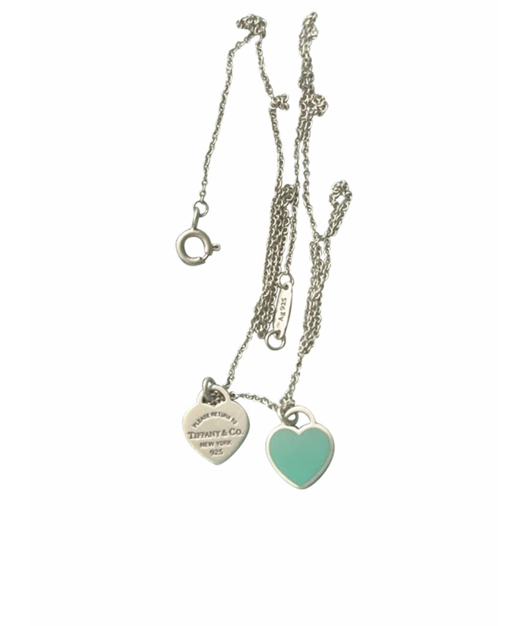 TIFFANY&CO Бирюзовая серебряная подвеска, фото 1