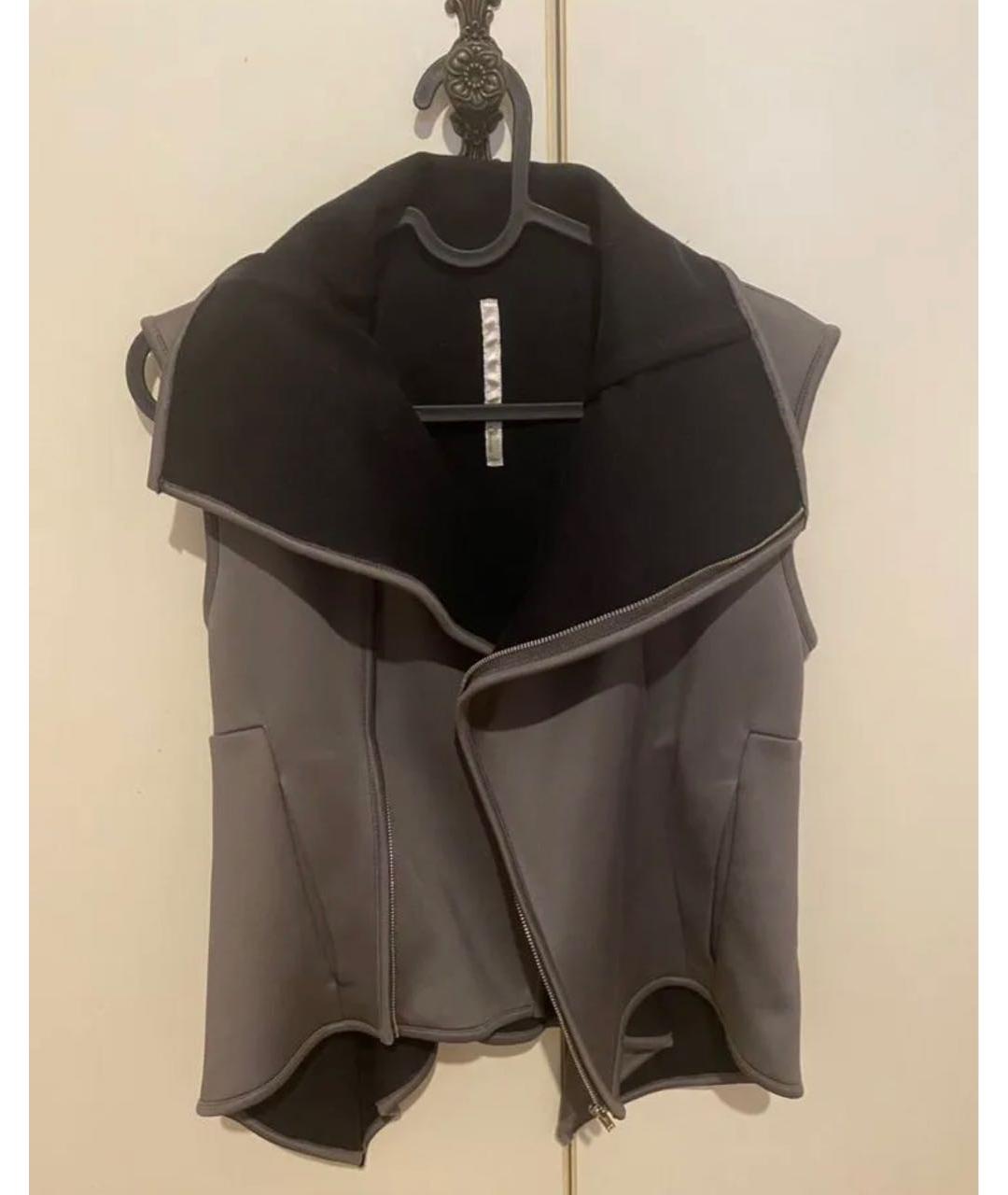 RICK OWENS Антрацитовый жилет, фото 2