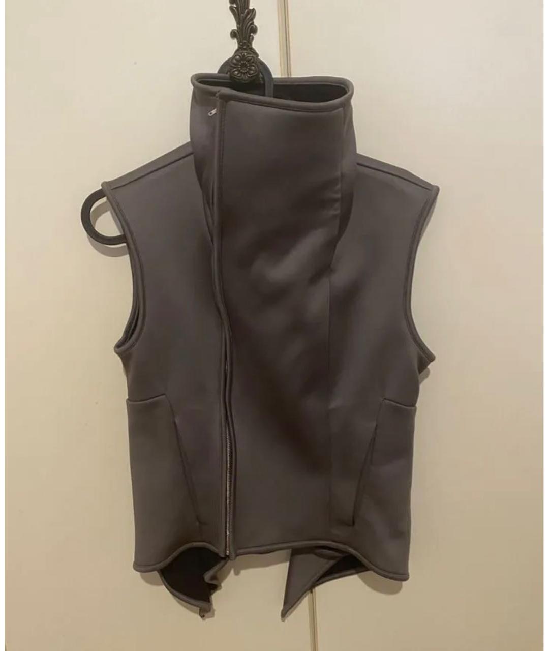 RICK OWENS Антрацитовый жилет, фото 4