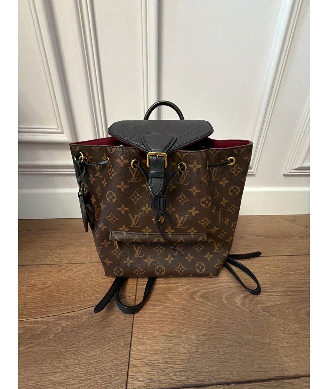 LOUIS VUITTON Коричневый рюкзак из канвы, фото 8