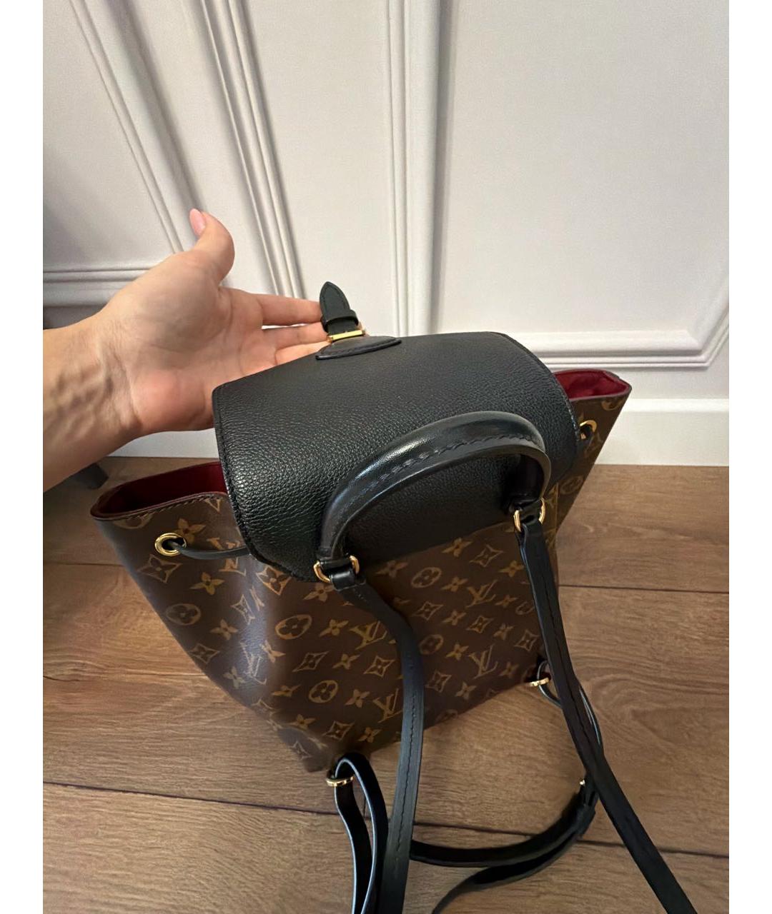 LOUIS VUITTON Коричневый рюкзак из канвы, фото 4