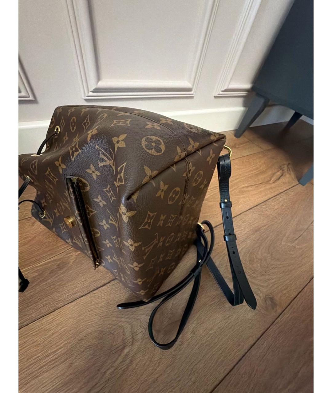 LOUIS VUITTON Коричневый рюкзак из канвы, фото 5