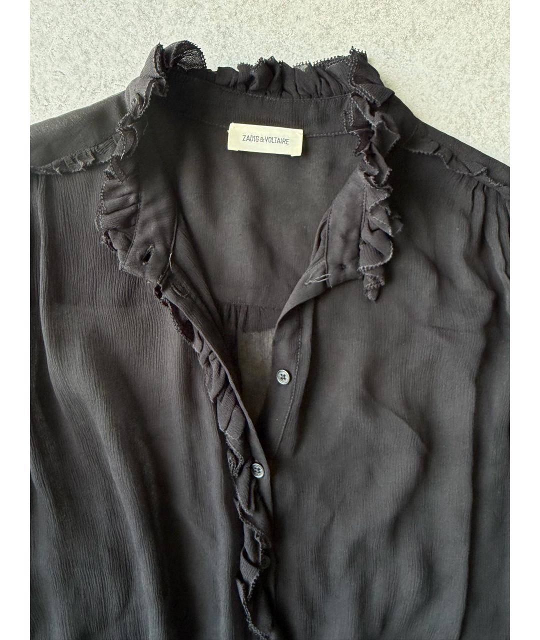 ZADIG & VOLTAIRE Черное шифоновое платье, фото 3