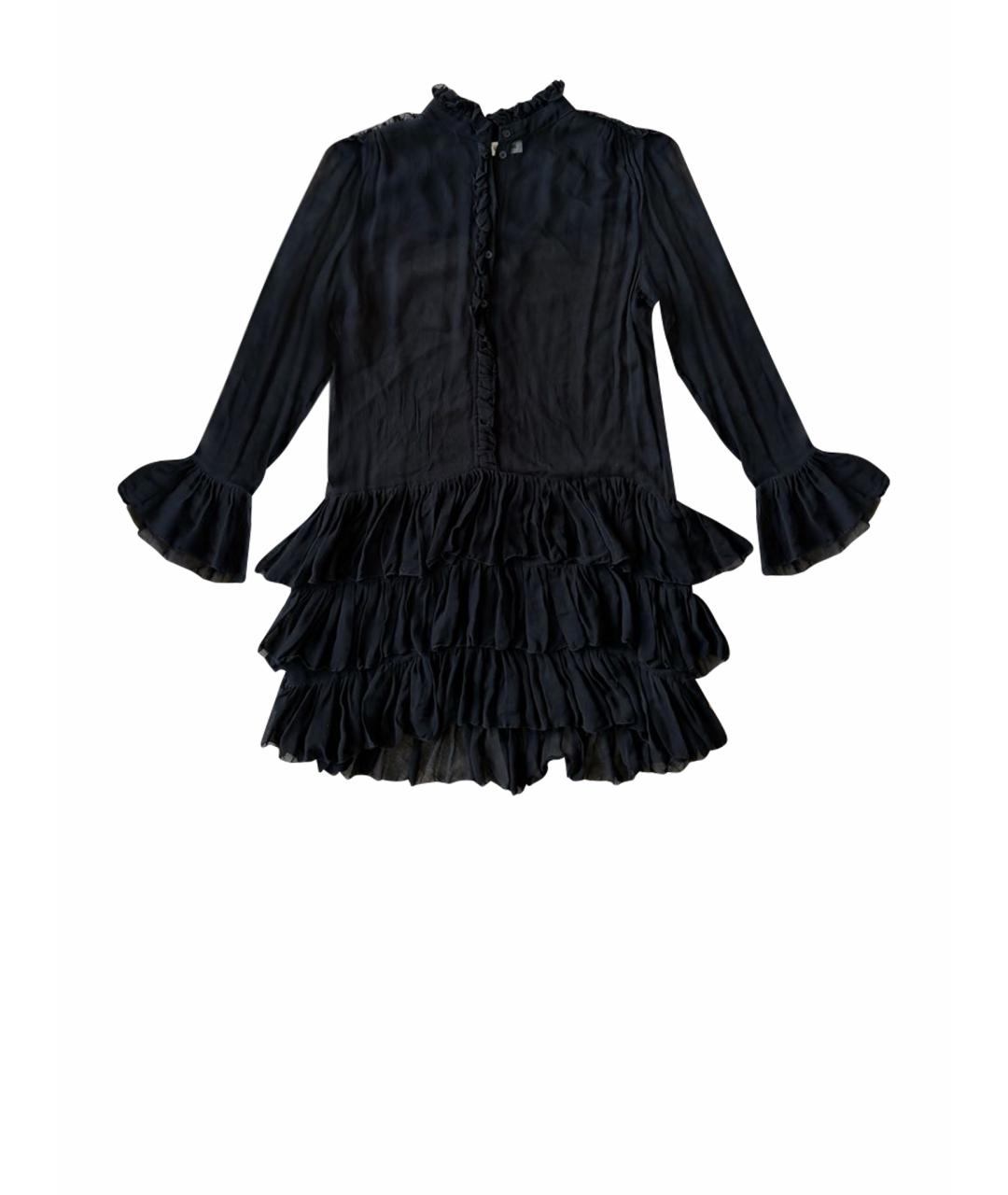 ZADIG & VOLTAIRE Черное шифоновое платье, фото 1