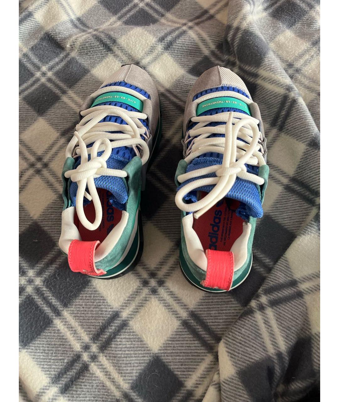 ADIDAS Зеленые замшевые кроссовки, фото 3