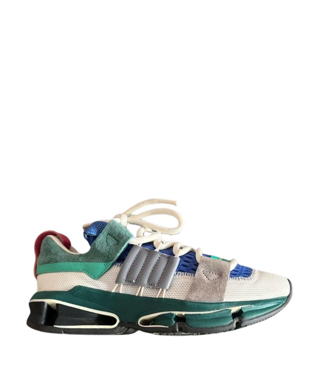ADIDAS Зеленые замшевые кроссовки, фото 1