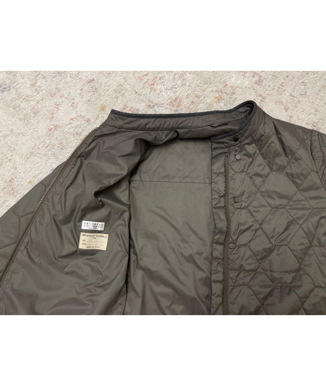 BRUNELLO CUCINELLI Антрацитовая нейлоновая куртка, фото 3