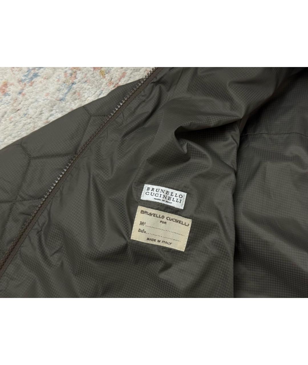 BRUNELLO CUCINELLI Антрацитовая нейлоновая куртка, фото 6