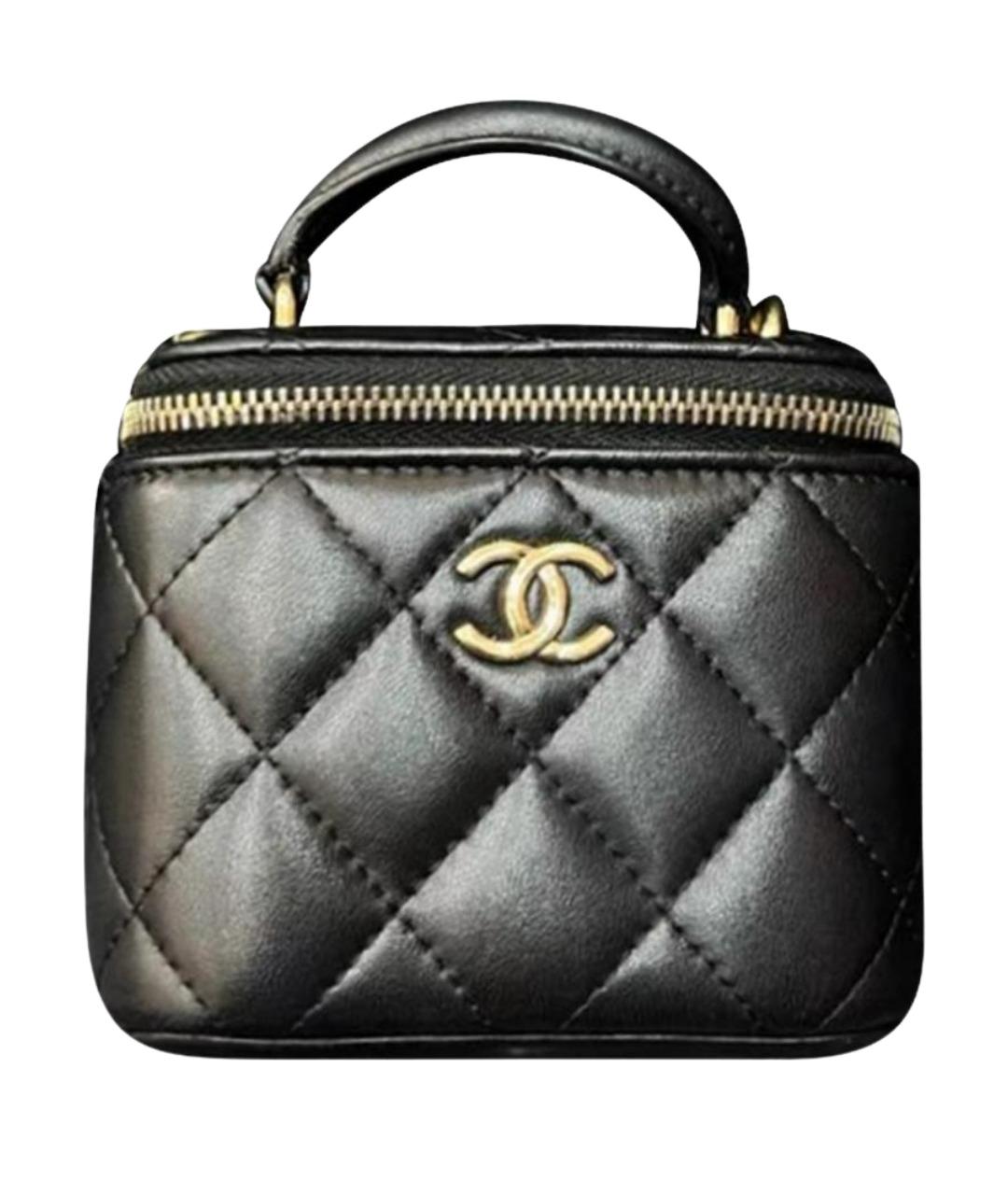 CHANEL Черная кожаная сумка через плечо, фото 1