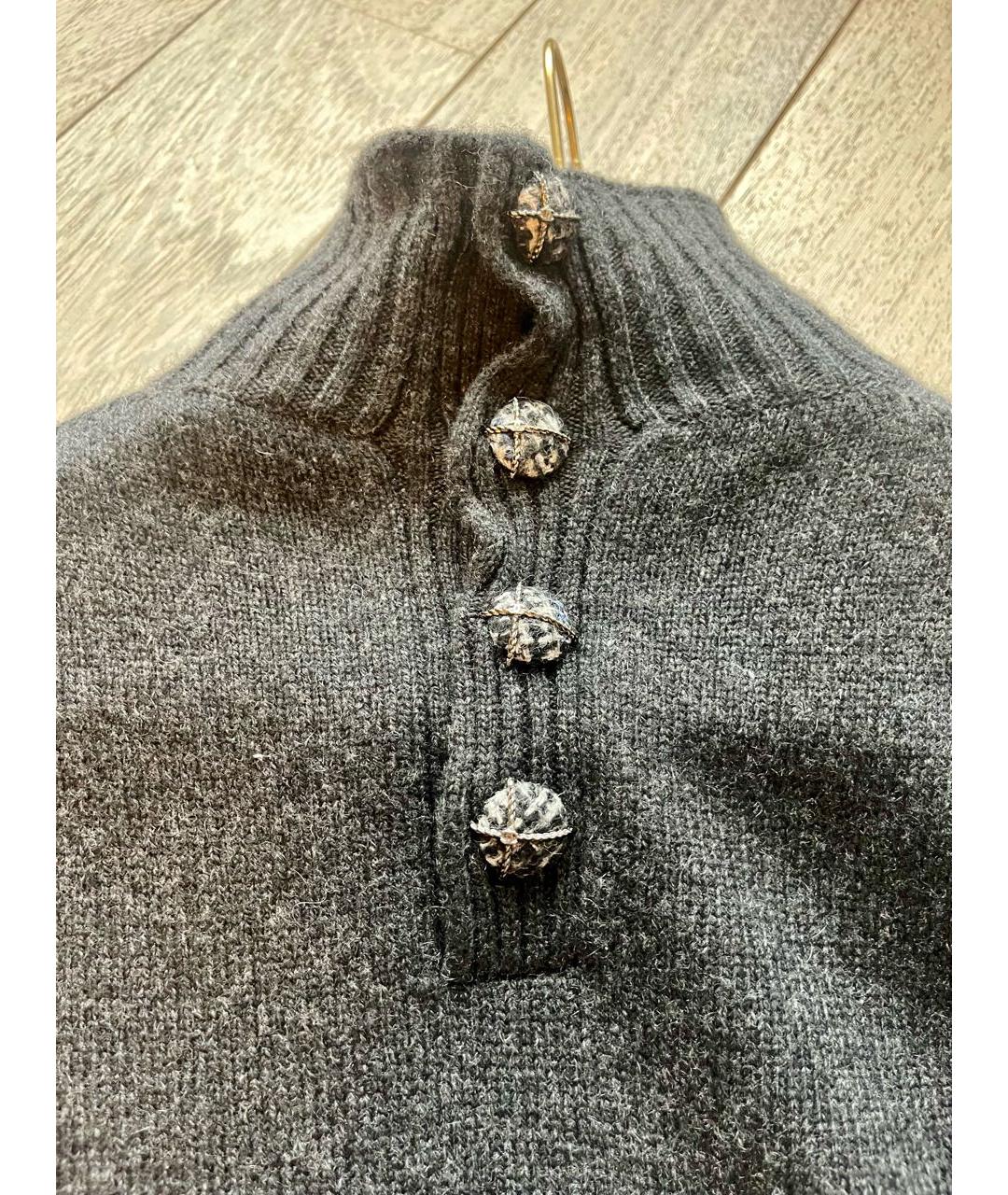 CHANEL Серое кашемировое повседневное платье, фото 4