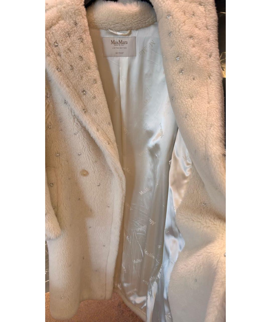 MAX MARA Белая меховая шуба, фото 4