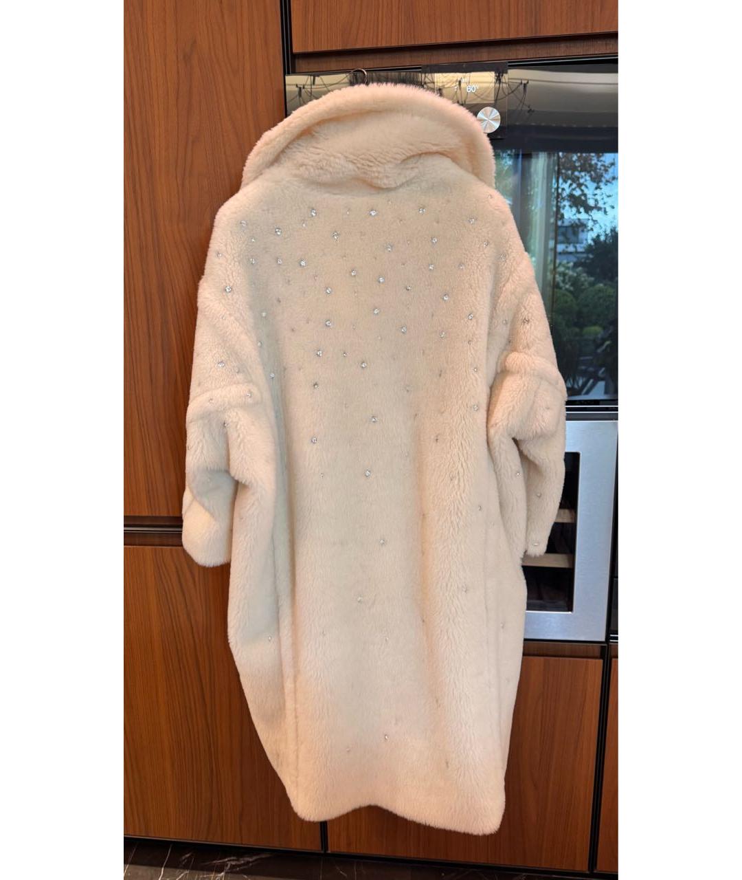 MAX MARA Белая меховая шуба, фото 2