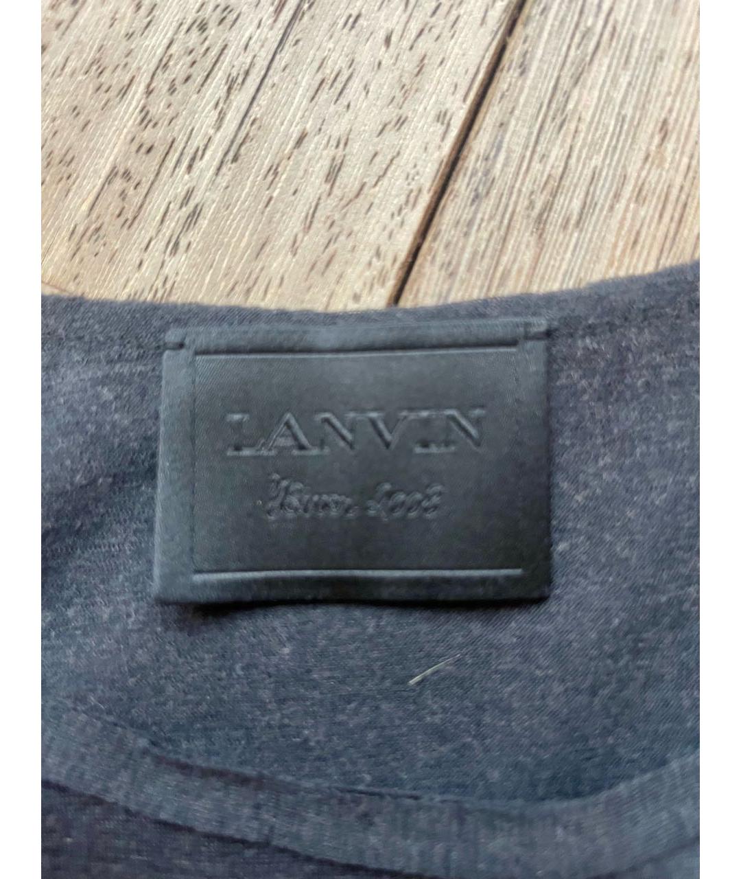 LANVIN Серое шелковое коктейльное платье, фото 5