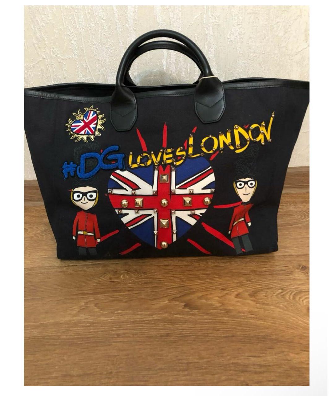 DOLCE&GABBANA Темно-синяя дорожная/спортивная сумка, фото 6