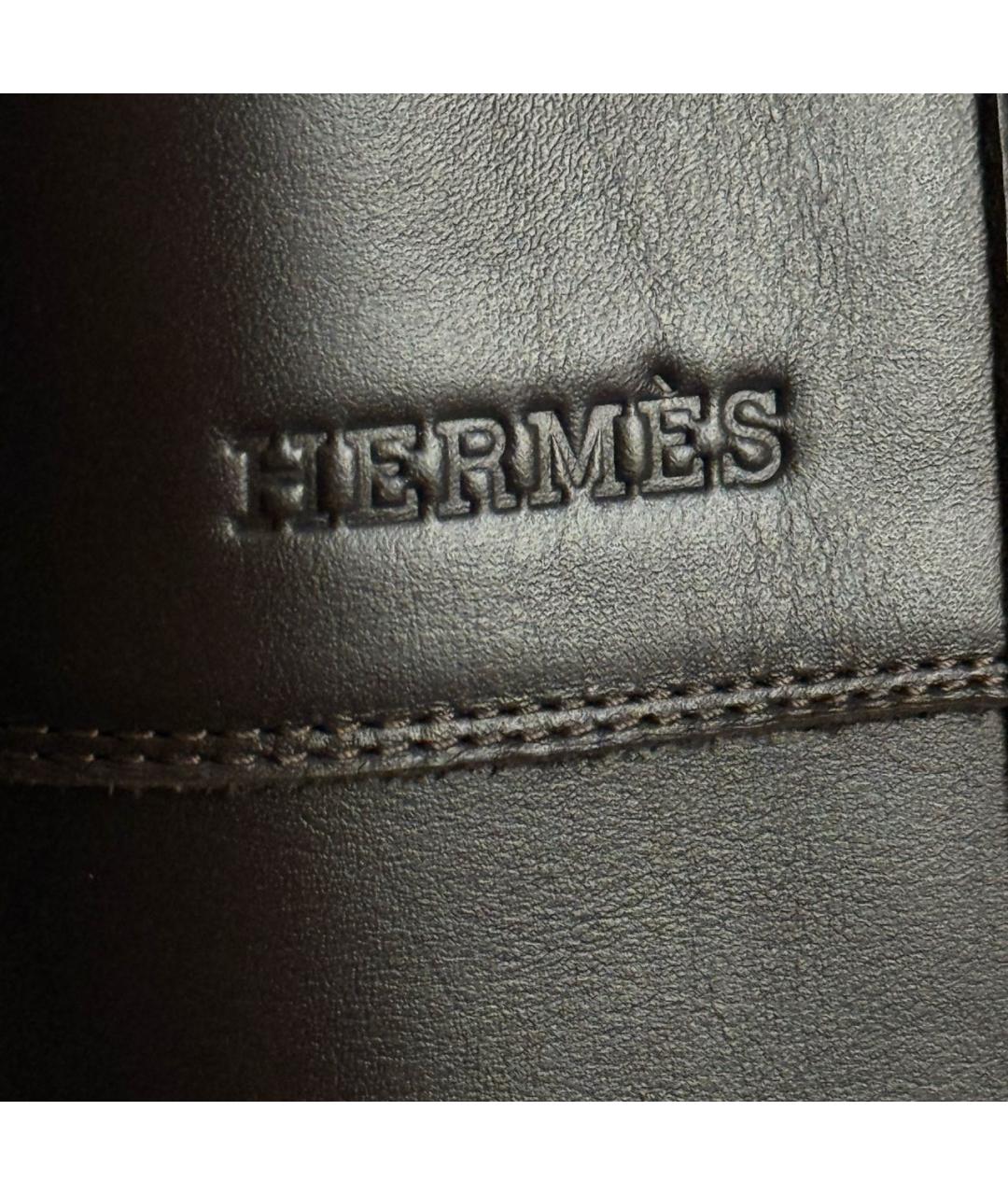 HERMES Коричневые кожаные сапоги, фото 7
