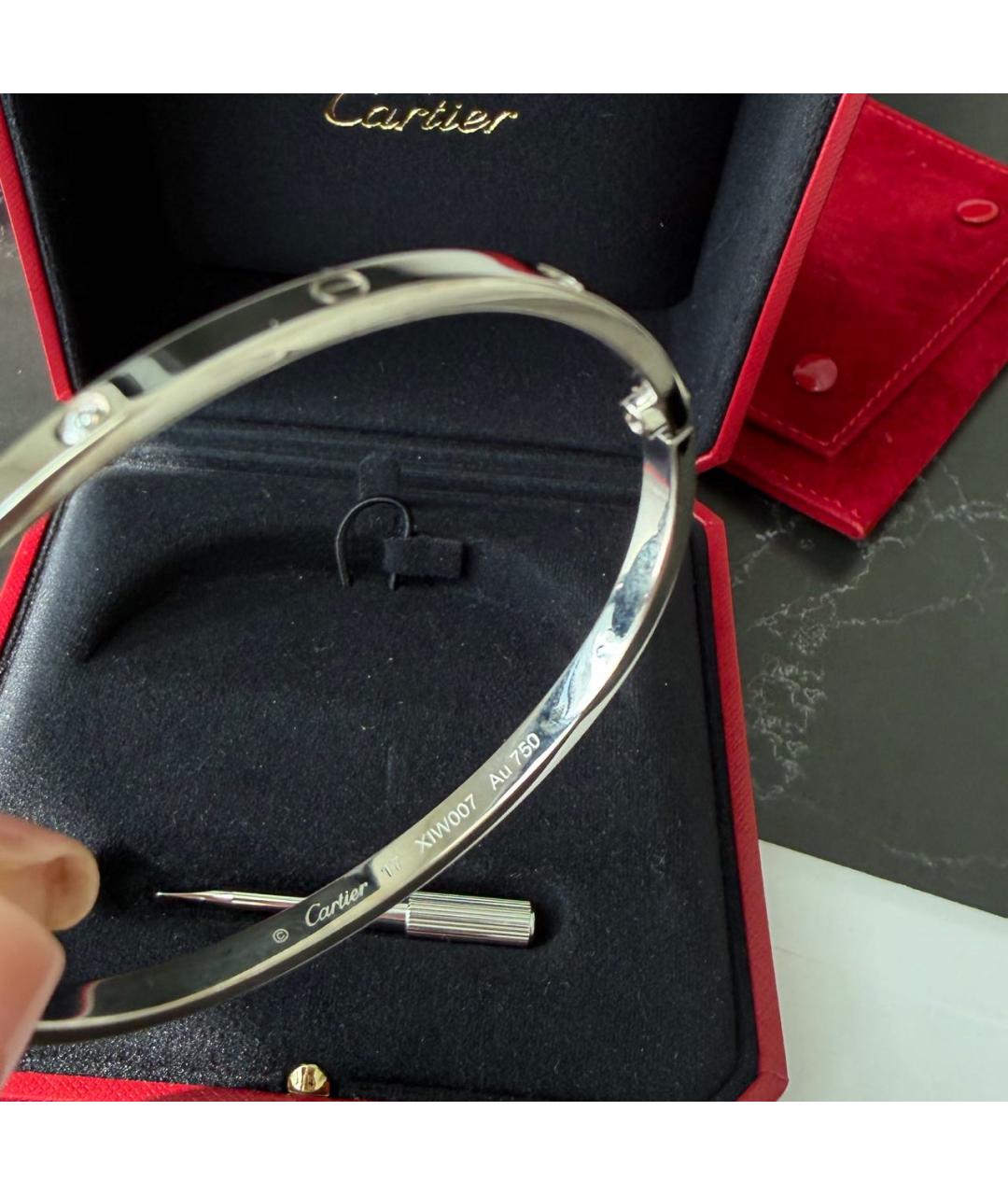 CARTIER Серебряный браслет из белого золота, фото 4