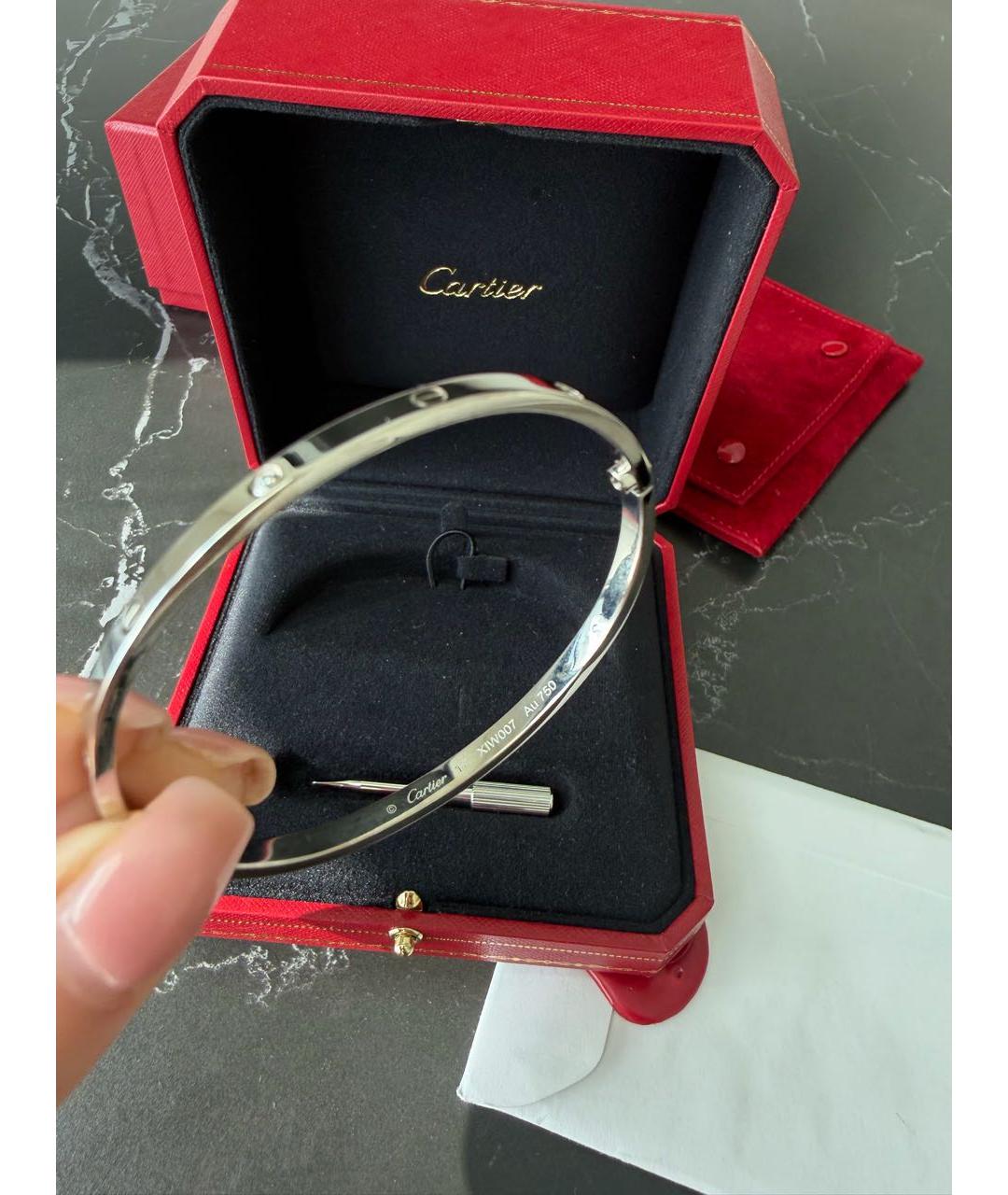 CARTIER Серебряный браслет из белого золота, фото 2